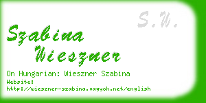 szabina wieszner business card